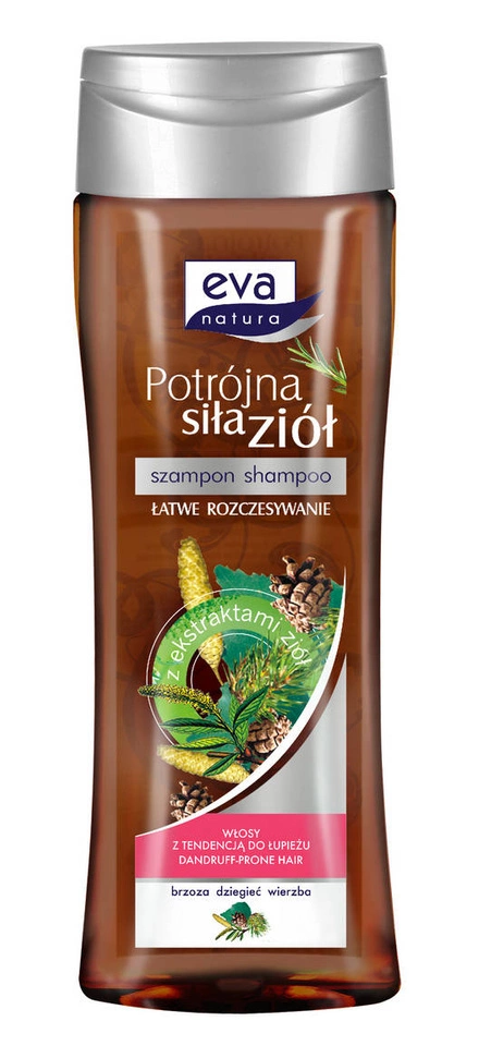 Eva Natura szampon potrójna siła ziół brzoza+dziegdzieć+wierzba 400ml