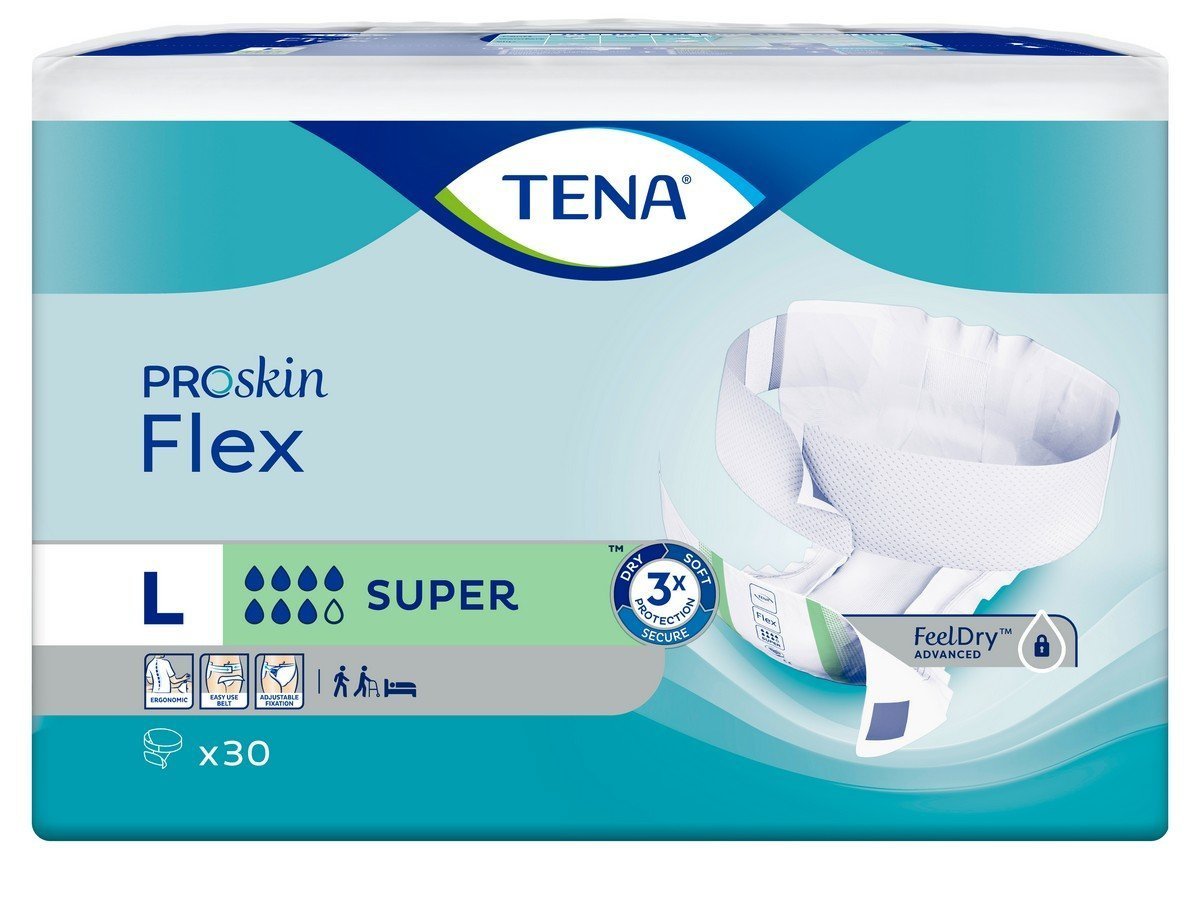 Pieluchomajtki dla dorosłych Tena Flex Super ProSkin 30SZT