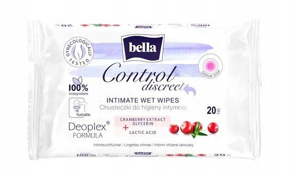 Chusteczki Bella Discreet nasączone do higieny intymnej 20szt