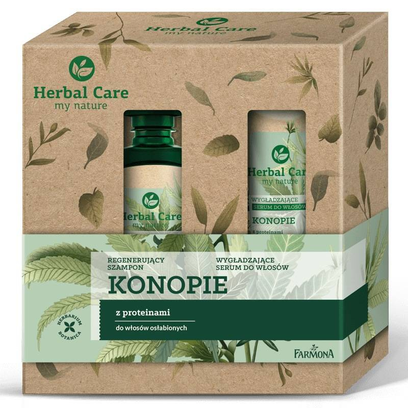 Zestaw Herbal Care pielęgnacja włosów Konopie (szampon, serum)